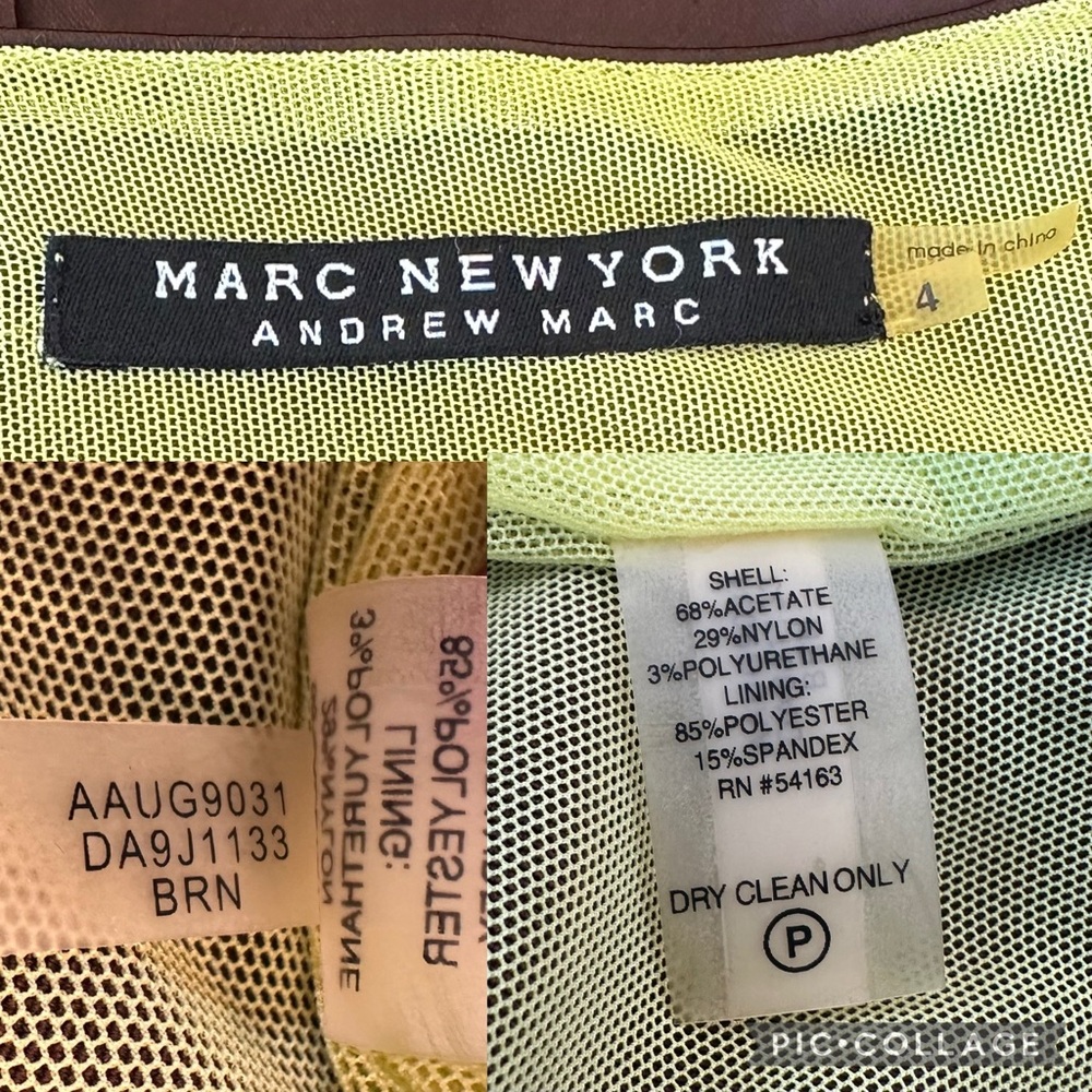 ✨EUC✨Marc New York Brown Ruched Cocktail Dress Lined Side Zip Women size 4 - Picture 13 of 13
